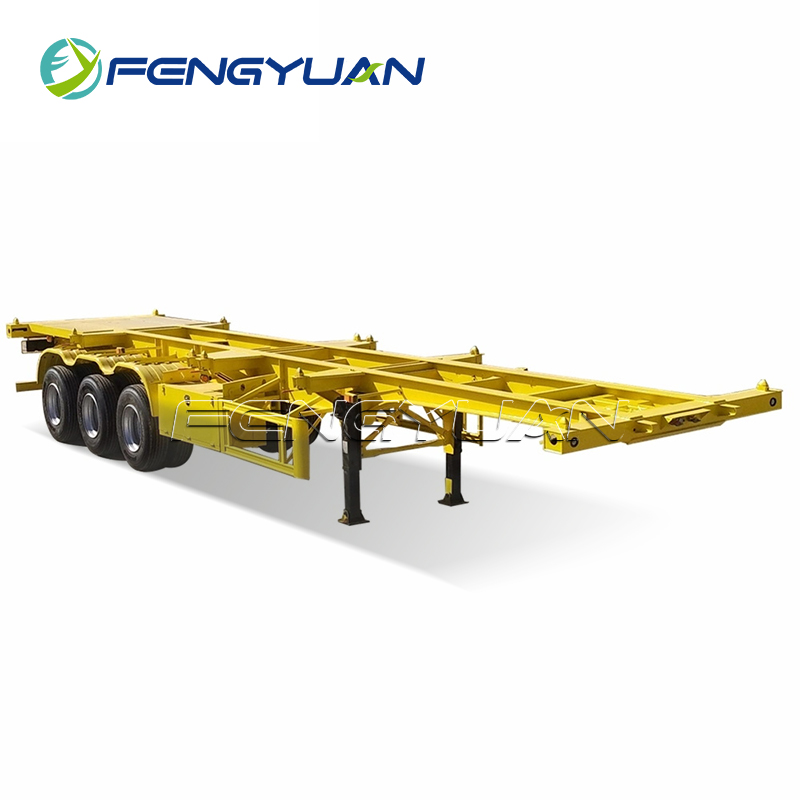 Tri-Axle Container Transportation Skeleton Semi Trailer