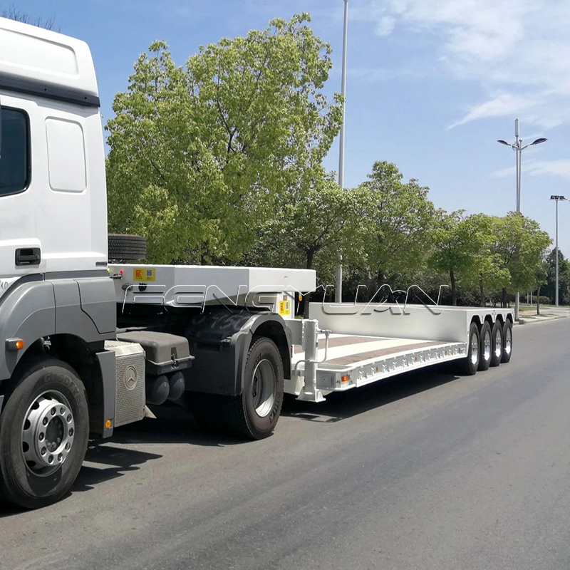 4 Axles Lowbed Semi Trailer