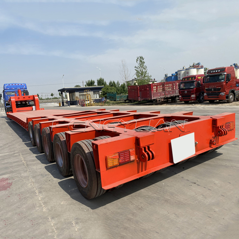 5 Axle Lowbed Semi Truck Trailer